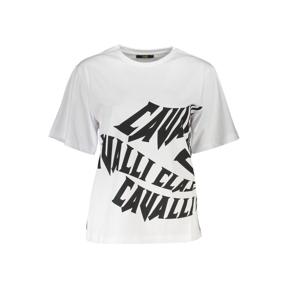 Cavalli Class White Cotton Women T-Shirt Cavalli Class