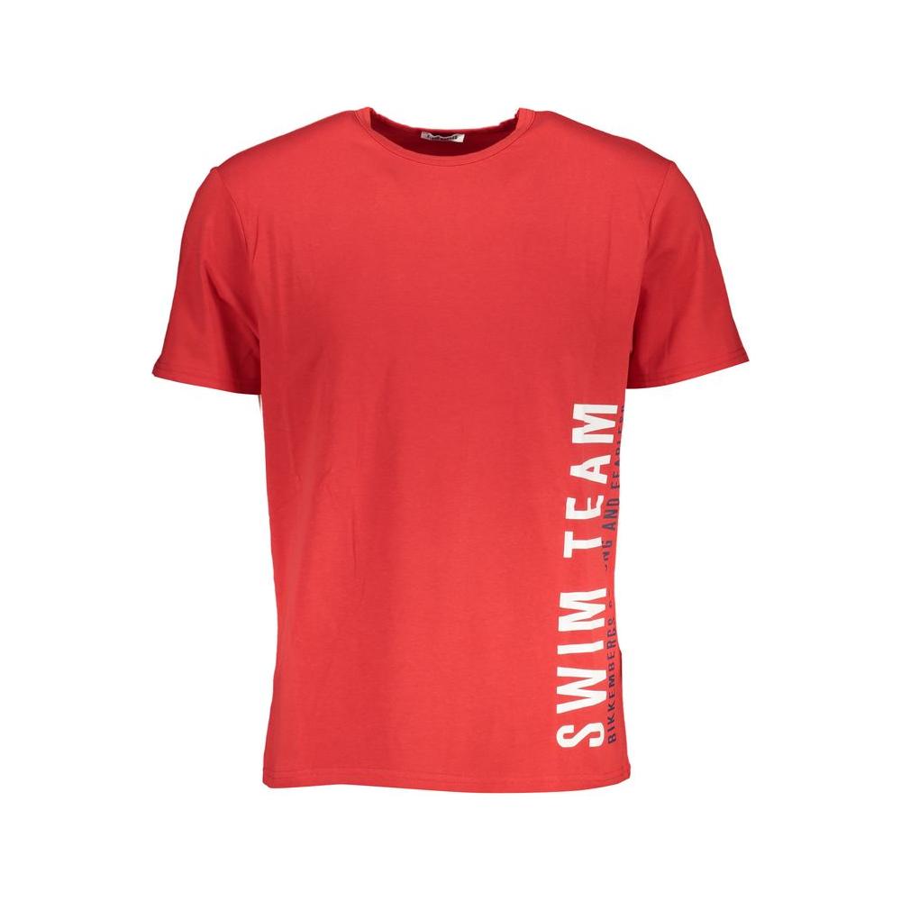 Bikkembergs Red Cotton T-Shirt Bikkembergs