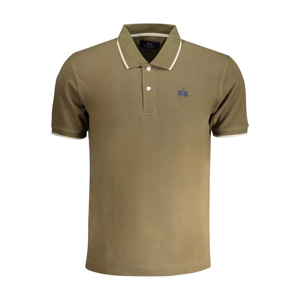 La Martina Green Cotton Polo Shirt La Martina