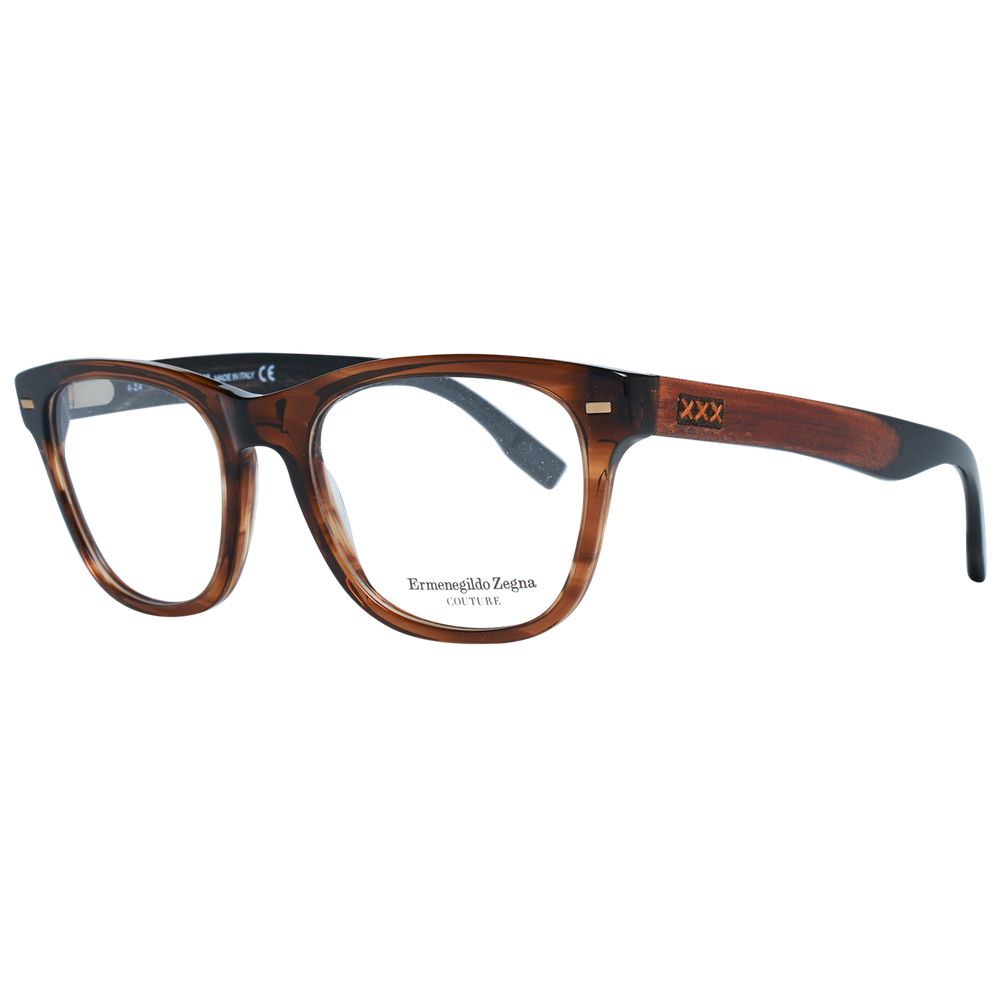 Ermenegildo Zegna Brown Plastic Glasses (Frames) 1728,67345776800,Accessories,Brown,Ermenegildo Zegna,Glasses (Frames) - Glasses and Sunglasses - Accessories,Glasses and Sunglasses - Accessories,Men,New with tags