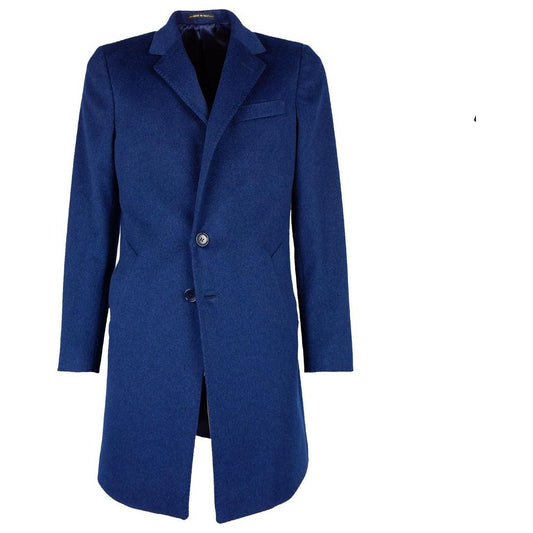 Made in Italy Blue Wool Vergine Jacket Made in Italy