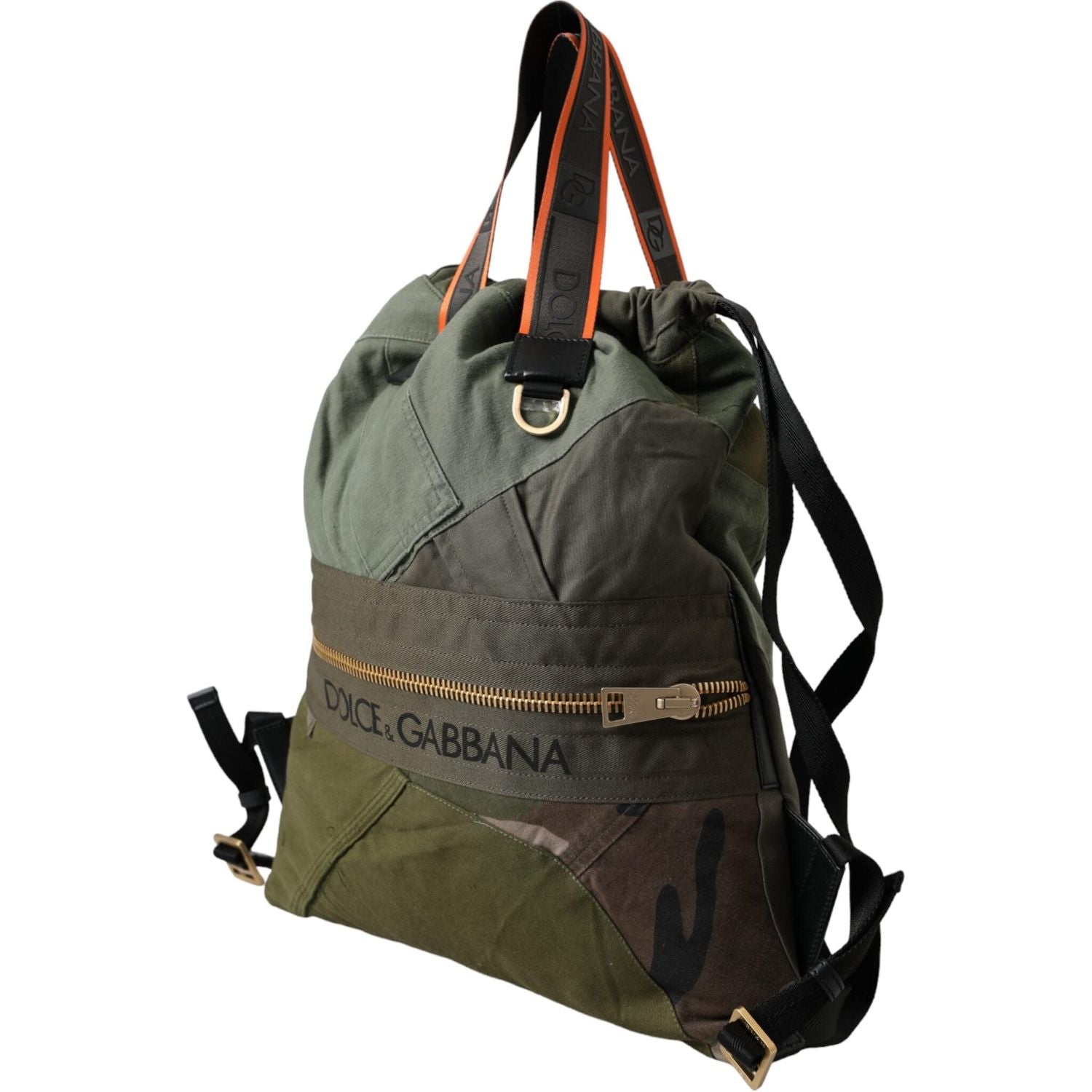 Front view with bag zipped and handles upright.