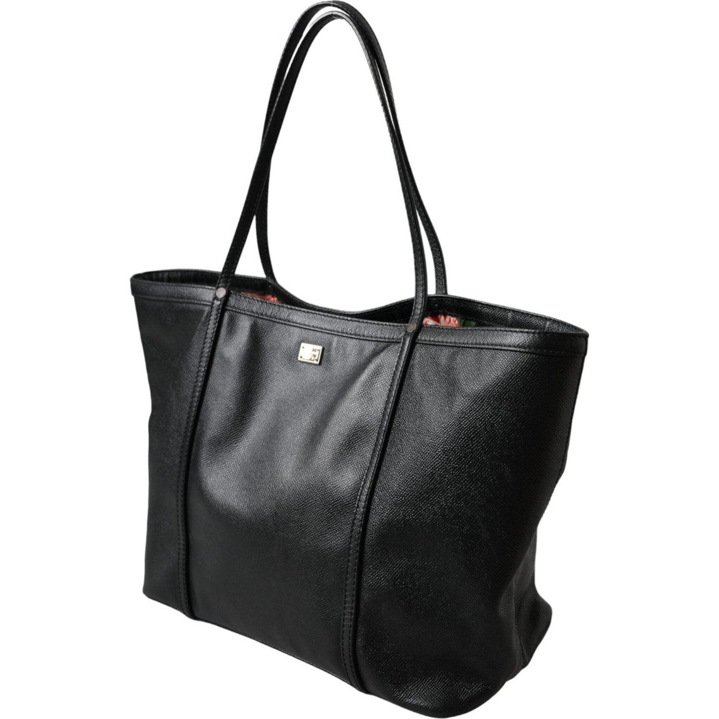 Dolce & Gabbana Black Leather Miss Escape Shopping Tote Women Bag Dolce & Gabbana