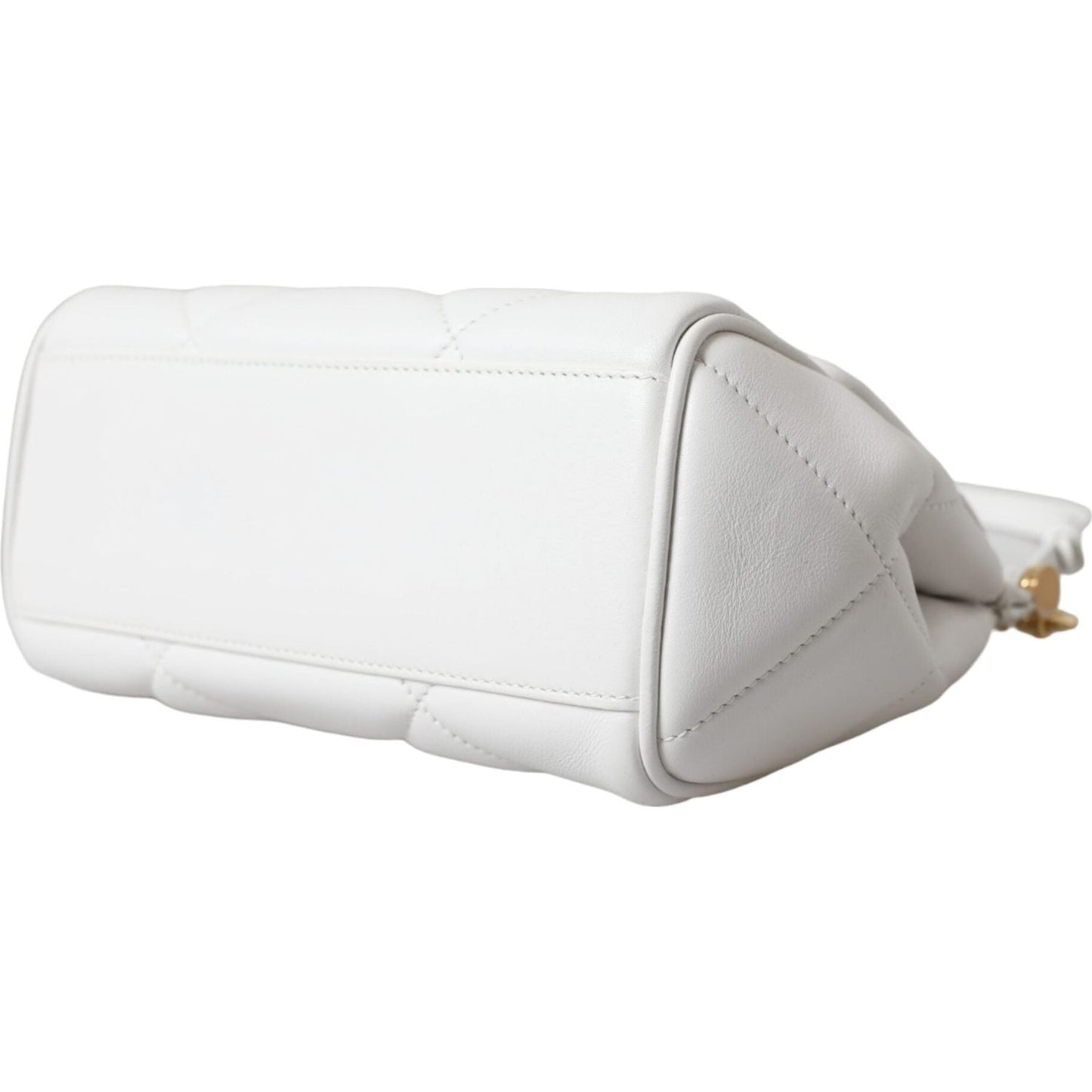 Dolce & Gabbana White Quilted Leather SICILY Shoulder Purse Satchel Bag Dolce & Gabbana