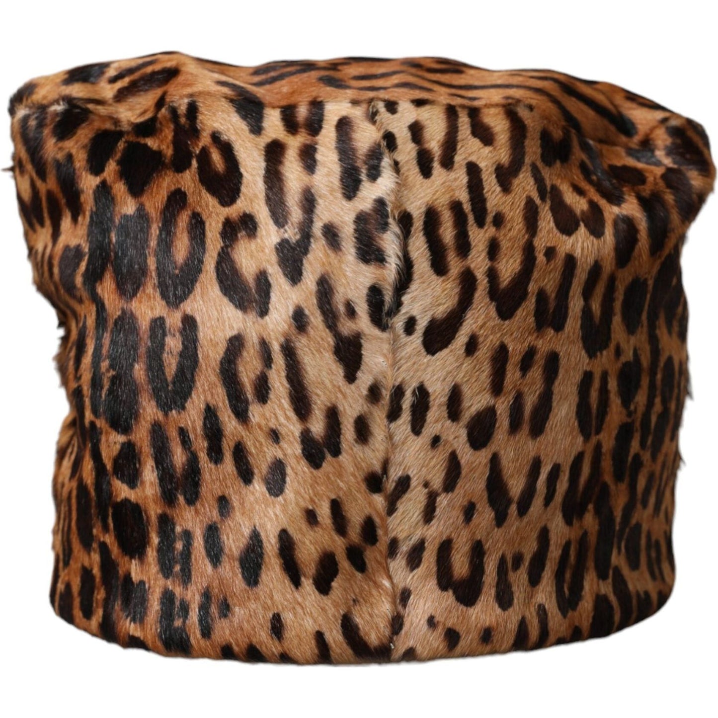 Dolce & Gabbana Brown Leopard Fur Women Bucket Hat Dolce & Gabbana