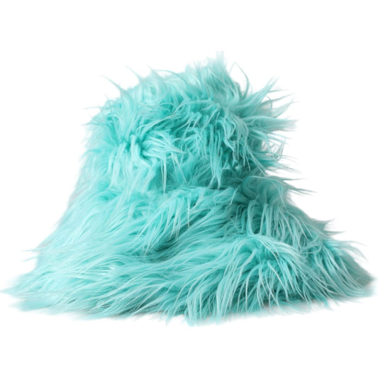 Dolce & Gabbana Mint Green Acrylic Fur Womens Bucket Hat Dolce & Gabbana