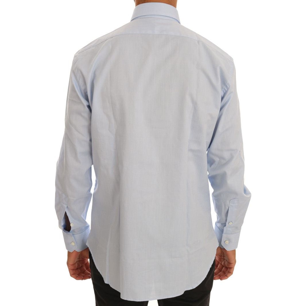 Cavalli Light Blue Cotton Dress Shirt Cavalli