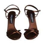 Dolce & Gabbana Bronze Ankle Strap Stiletto High Heels Sandals Shoes Dolce & Gabbana