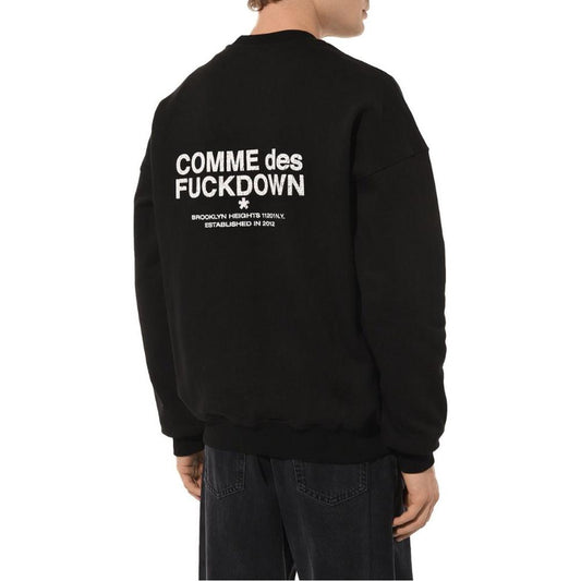 Comme Des Fuckdown Black Cotton Sweater Comme Des Fuckdown