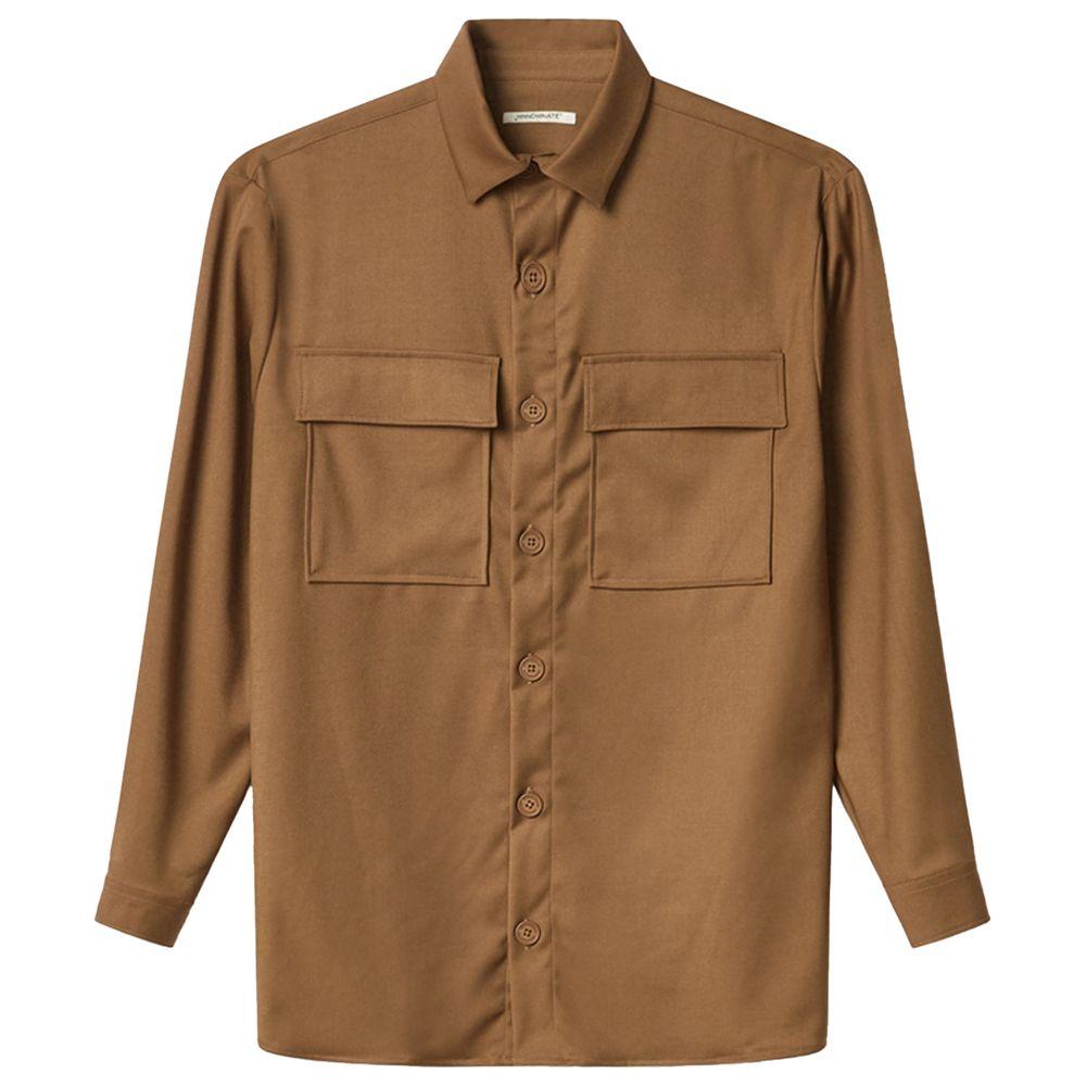 Hinnominate Brown Polyester Shirt Hinnominate