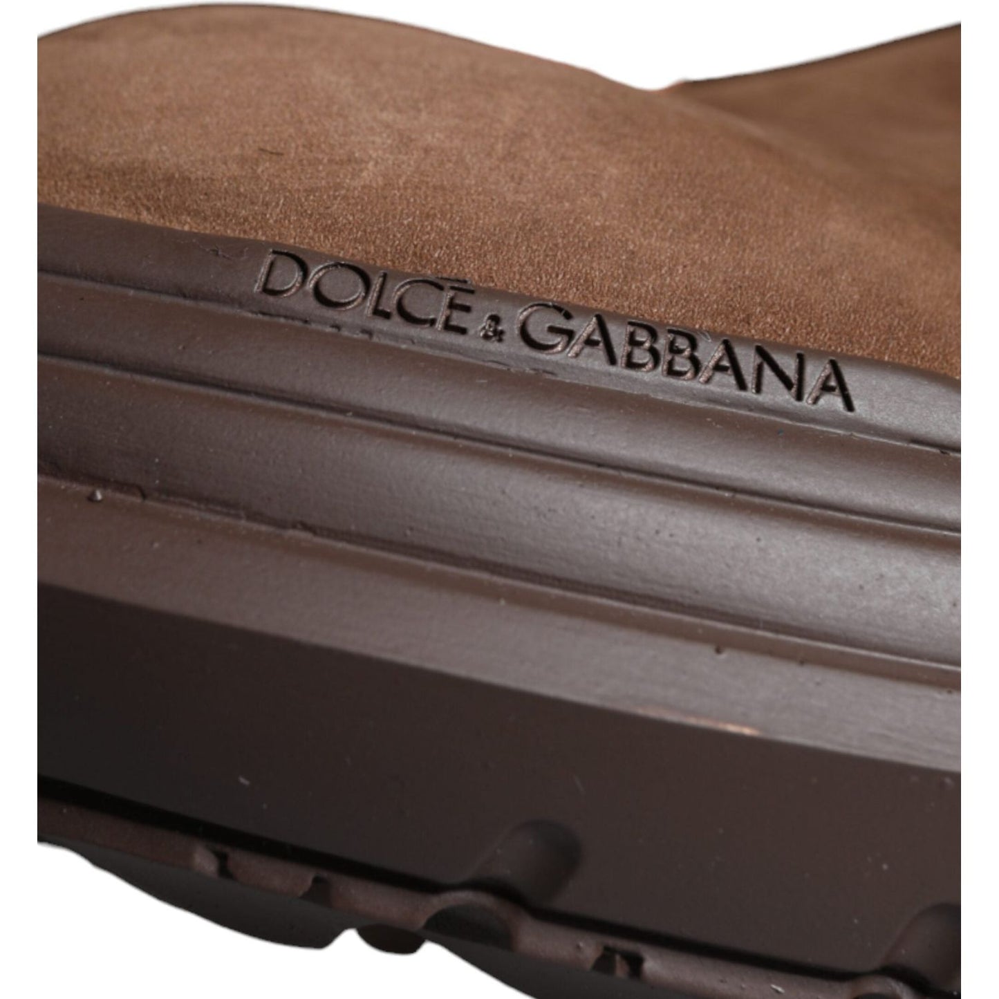 Dolce & Gabbana Brown Suede Leather Military Combat Men Boots Shoes Dolce & Gabbana