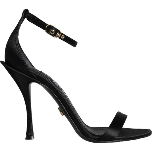 Dolce & Gabbana Black KEIRA Heels Ankle Strap Sandals Shoes Dolce & Gabbana