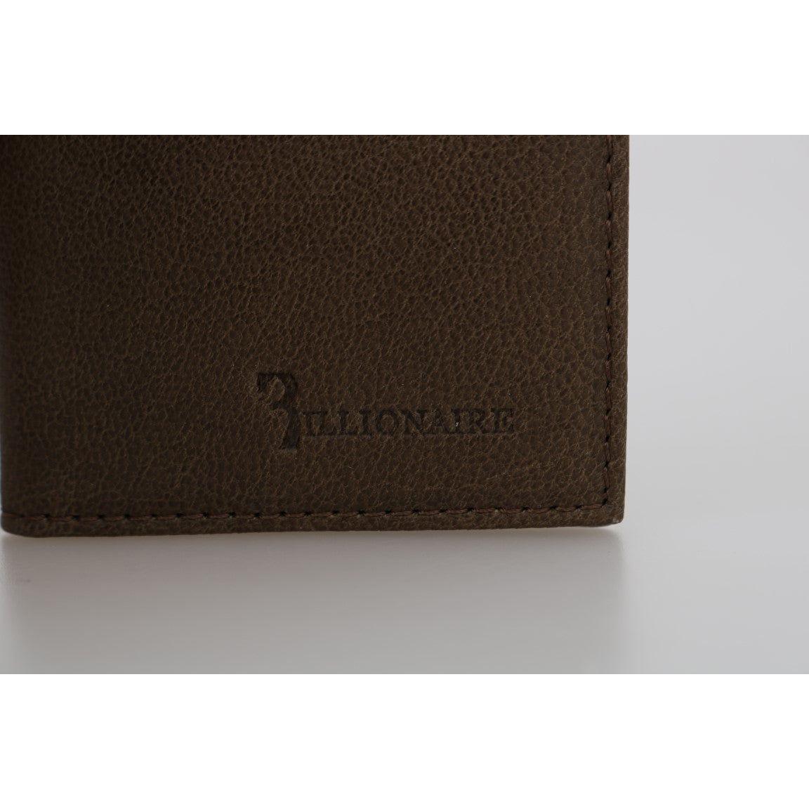 Billionaire Italian Couture Brown Leather Bifold Wallet Wallet