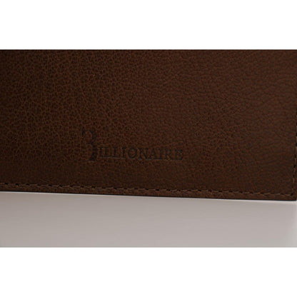 Billionaire Italian Couture Brown Leather Cardholder Wallet Wallet