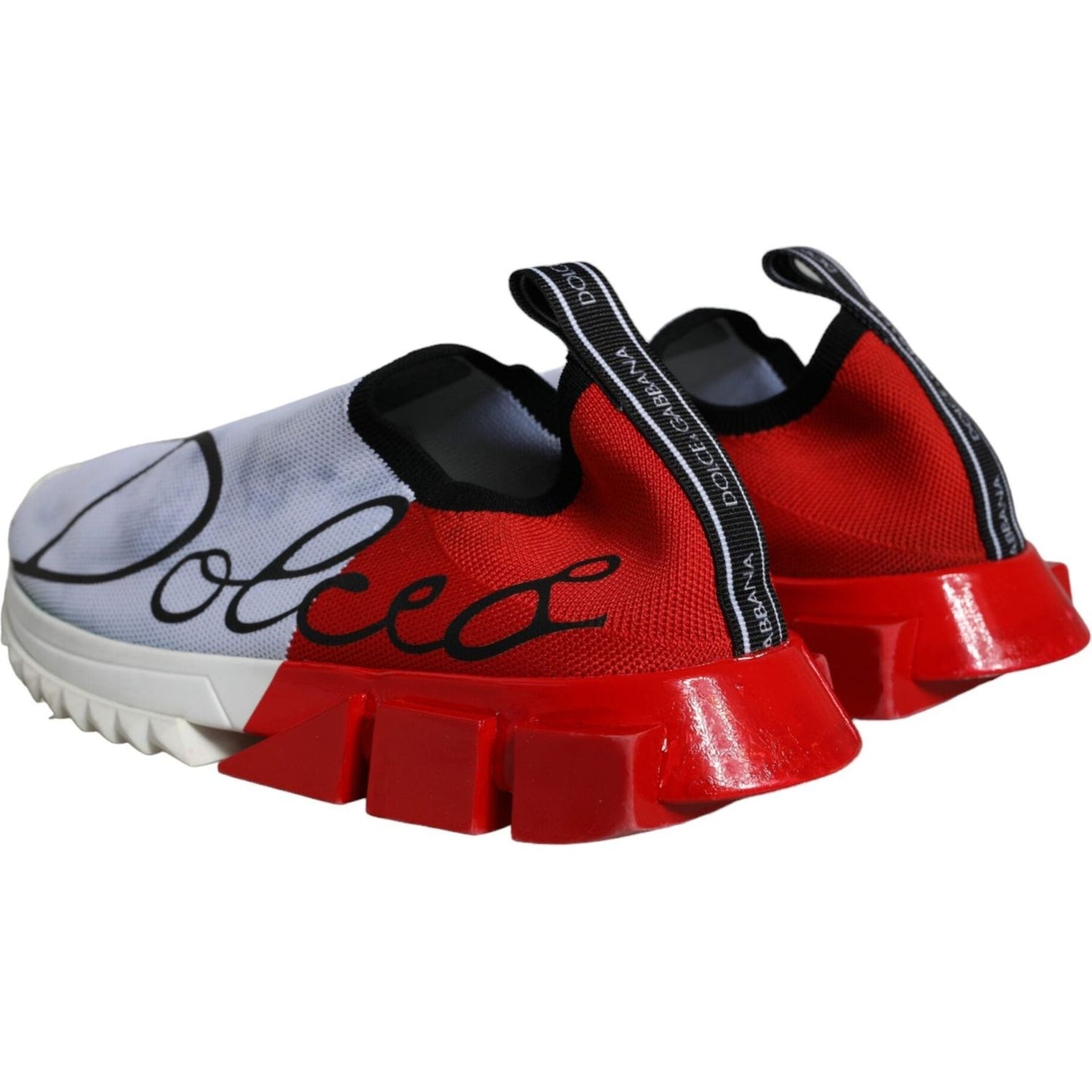 Dolce & Gabbana Red White Logo Sorrento Sneakers Shoes Dolce & Gabbana