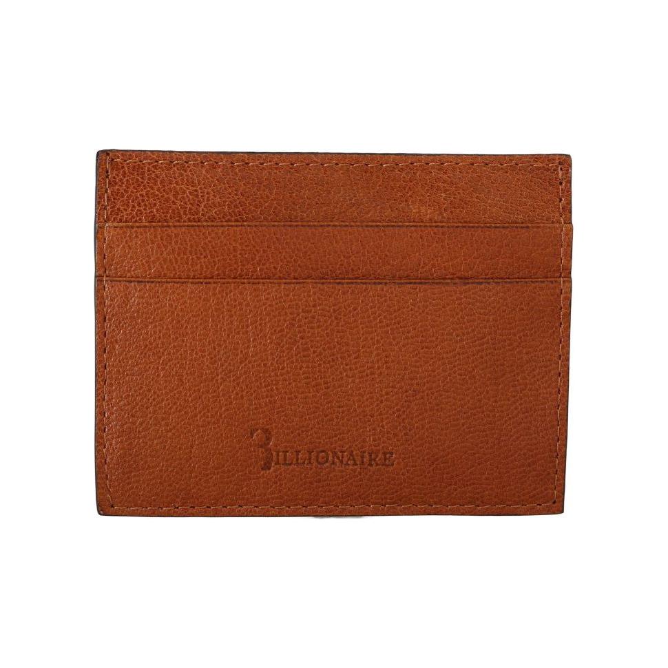 Billionaire Italian Couture Elegant Men's Leather Wallet in Brown Wallet Billionaire Italian Couture