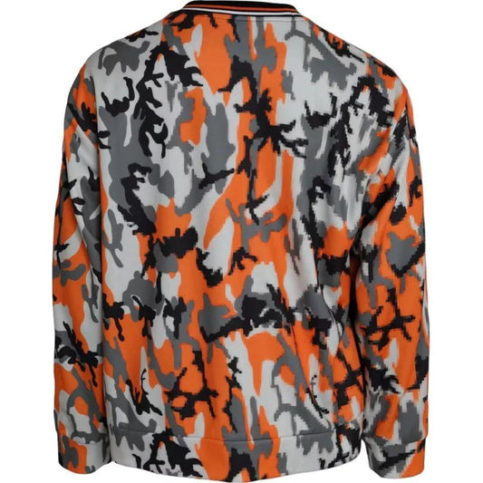 Dolce & Gabbana Multicolor Camouflage Crew Neck Pullover Sweater Dolce & Gabbana