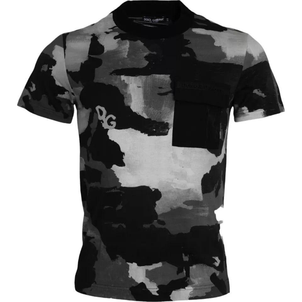 Dolce & Gabbana Multicolor Camouflage Cotton Crewneck T-shirt Dolce & Gabbana