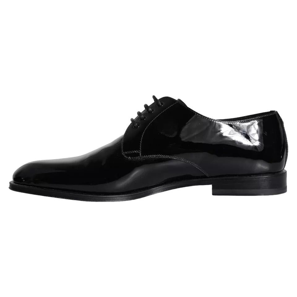 Dolce & Gabbana Black Patent Leather Derby Formal Dress Shoes Dolce & Gabbana