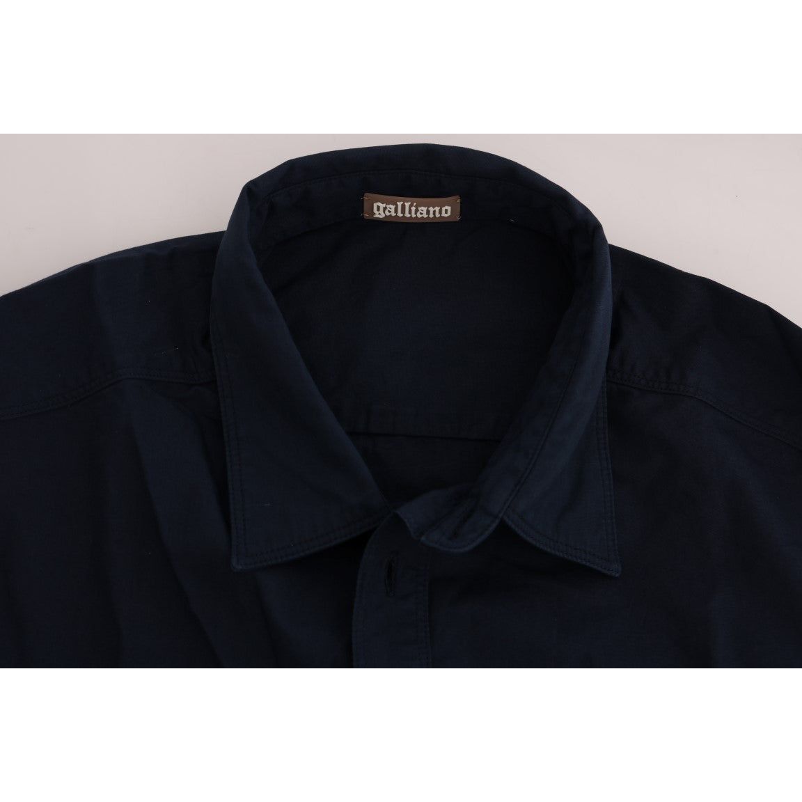 John Galliano Elegant Blue Cotton Casual Shirt John Galliano