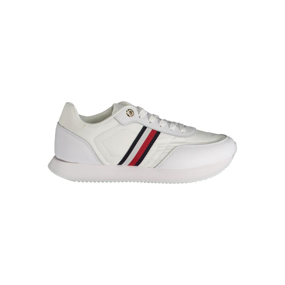 Tommy Hilfiger White Polyester Sneaker Tommy Hilfiger