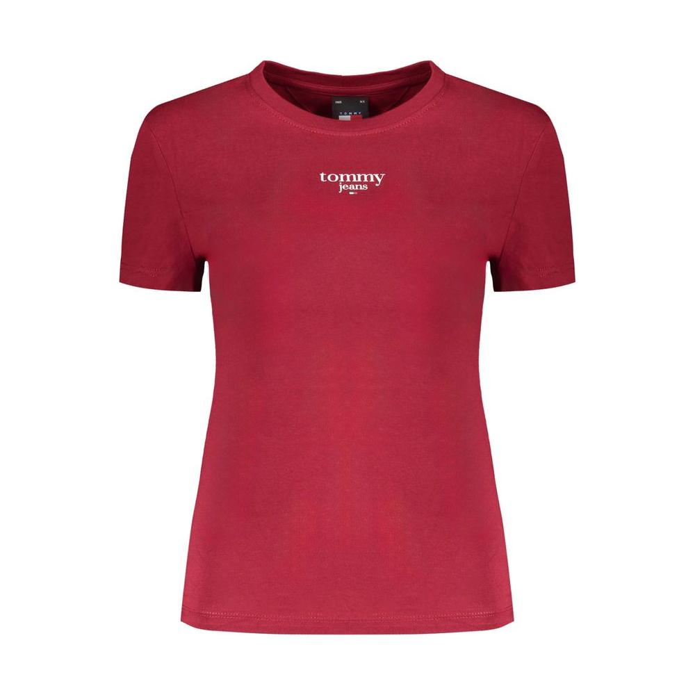 Tommy Hilfiger Red Cotton Tops & T-Shirt Tommy Hilfiger