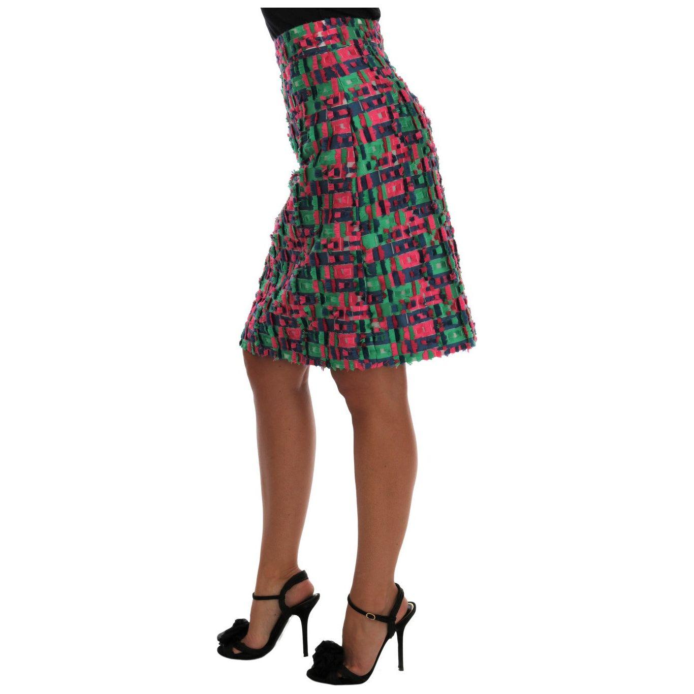 Dolce & Gabbana Elegant Jacquard High Waist Pencil Skirt Dolce & Gabbana