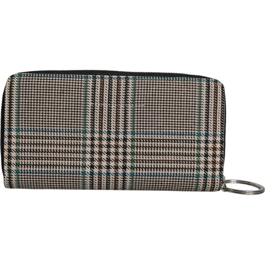 MM6 Maison Margiela Multicolor Houndstooth Continental Zip Around Clutch Wallet MM6 Maison Margiela