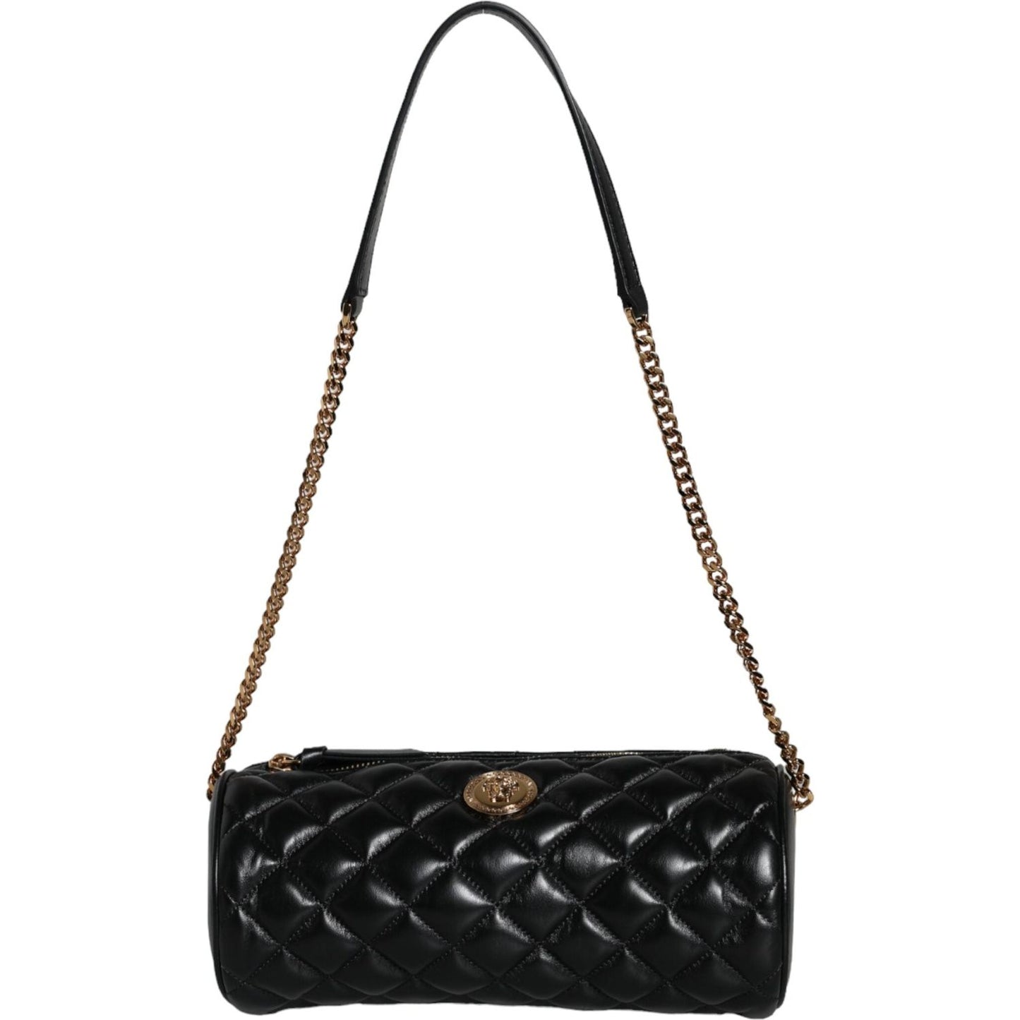 Versace Black Mini Quilted Lambskin Leather Crossbody Sling Bag Versace