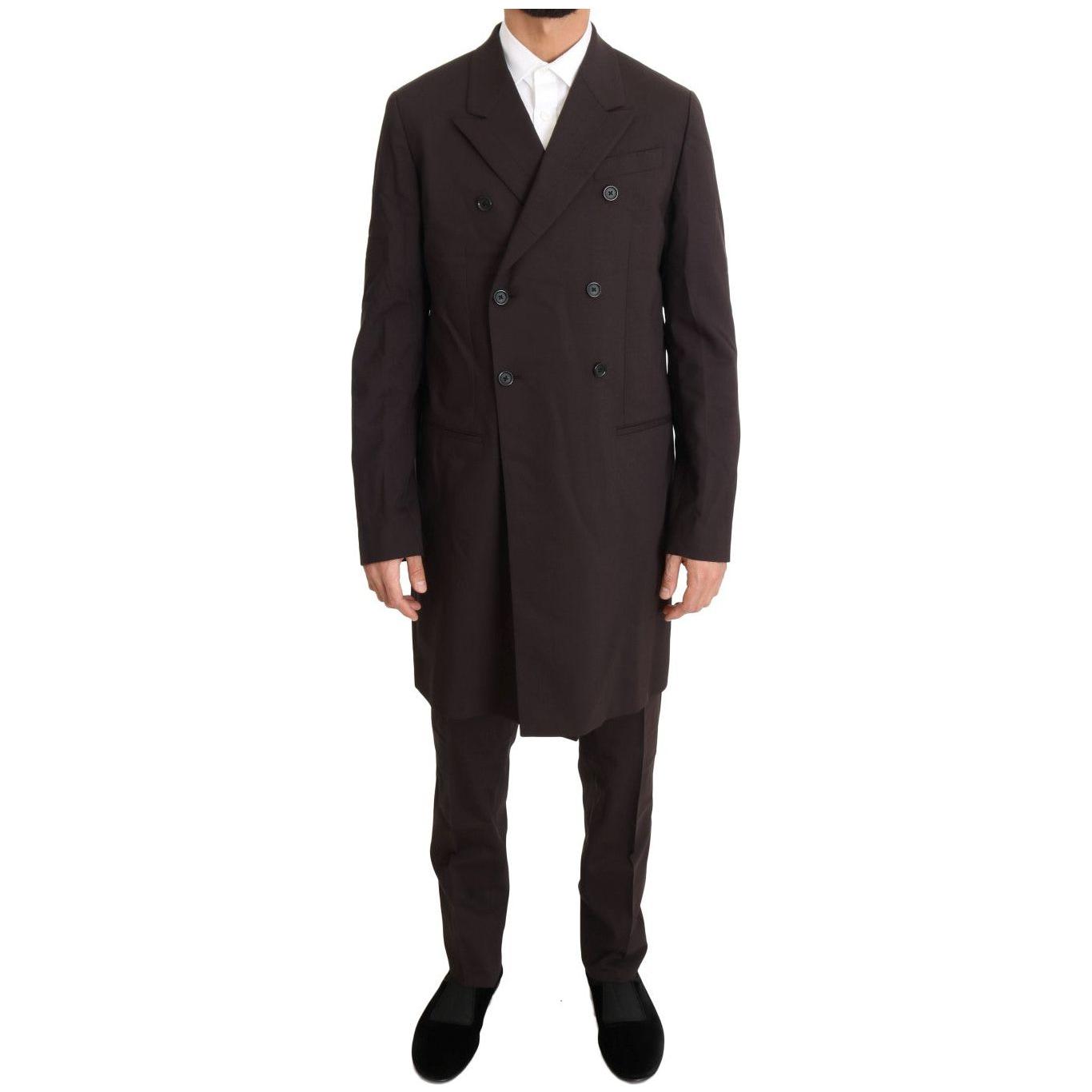 Dolce & Gabbana Elegant Bordeaux Double Breasted Suit Suit Dolce & Gabbana