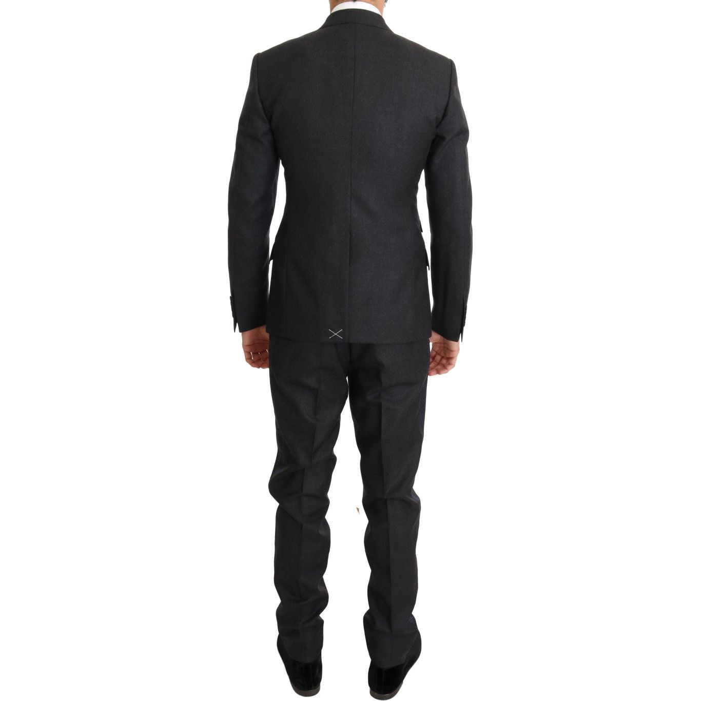 Dolce & Gabbana Elegant Gray Polka Dot 3-Piece Suit Suit Dolce & Gabbana