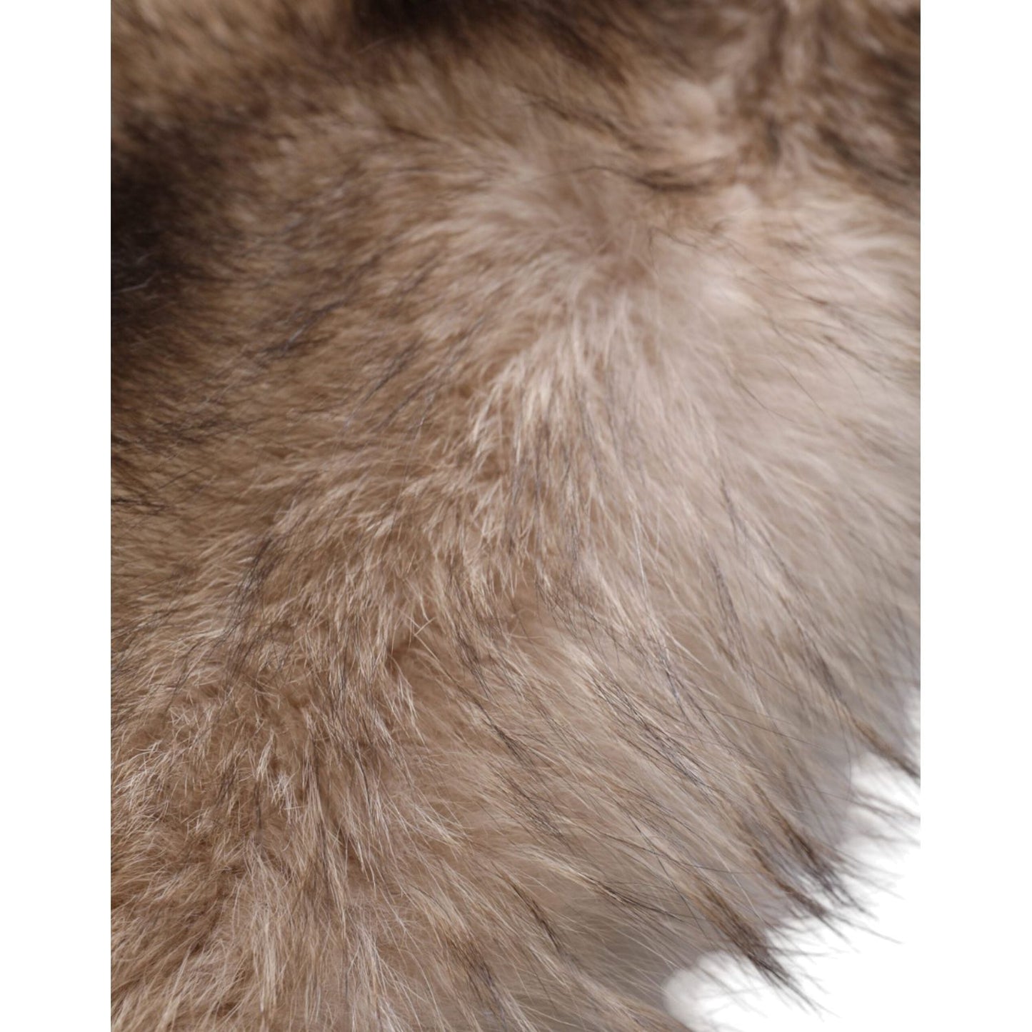 Dolce & Gabbana Brown Frost Fox Fur Neck Warmer Winter Scarf Dolce & Gabbana