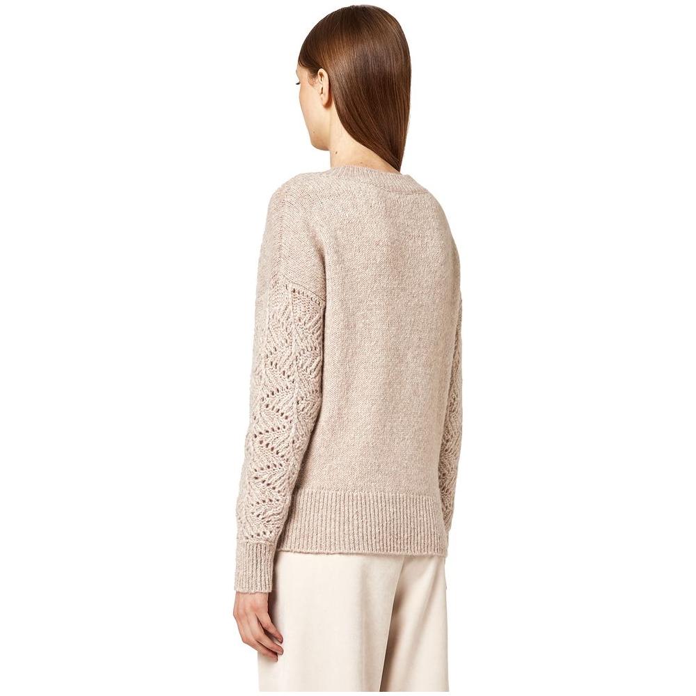 Alpha Studio Beige Wool Alpaca Sweater Alpha Studio