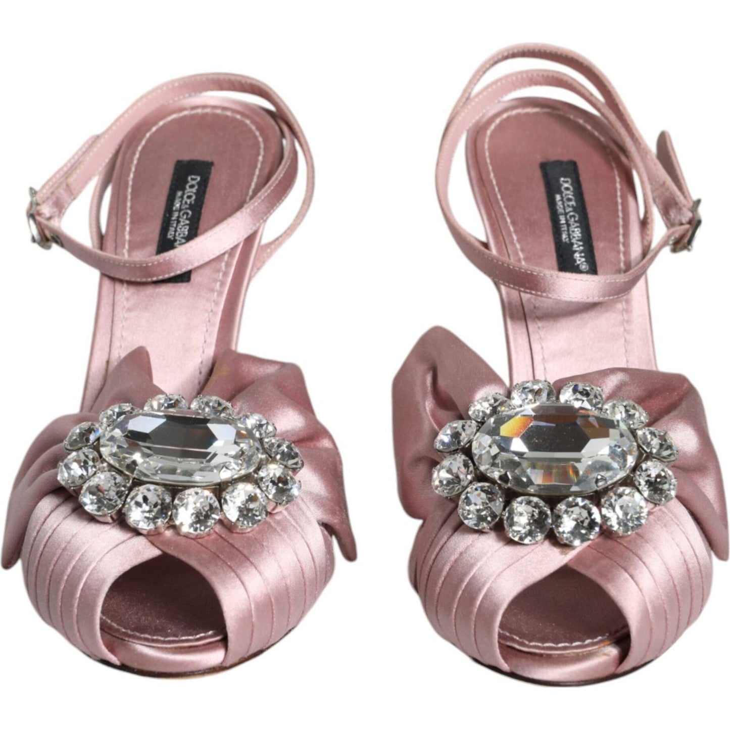 Dolce & Gabbana Pink Keira Crystal Heels Sandals Shoes Dolce & Gabbana