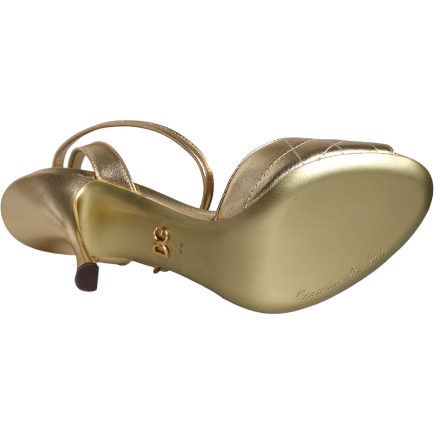 Dolce & Gabbana Gold Devotion Embellished Keira Sandals Shoes Dolce & Gabbana