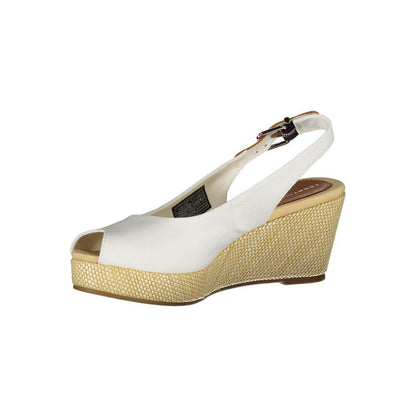 Tommy Hilfiger White Cotton Sandal Tommy Hilfiger