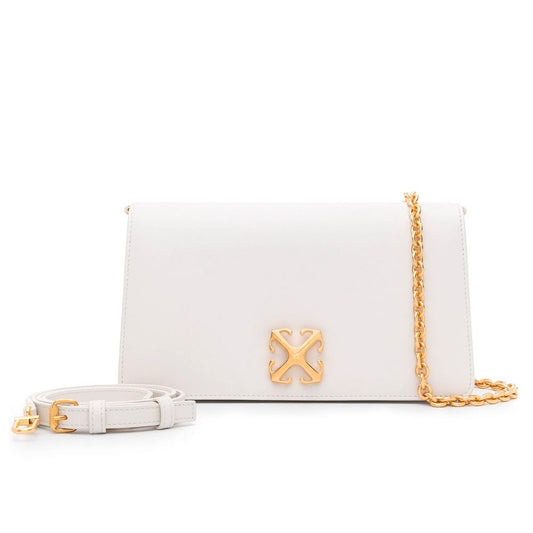 Off-White White Leather Crossbody Bag Off-White