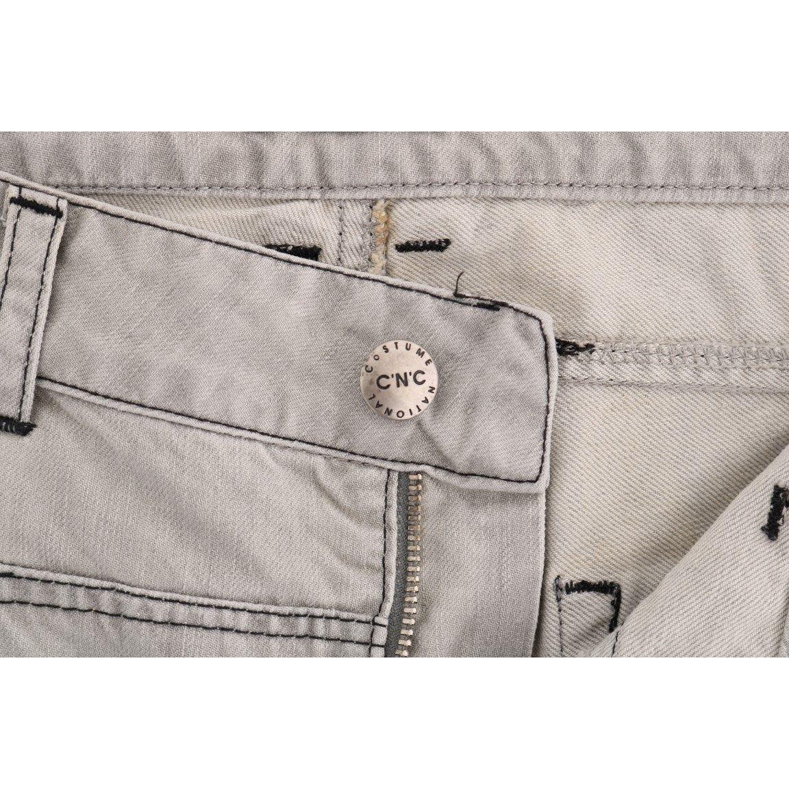 Costume National Gray Wash Cotton Slim Jeans 1728,67345645728,Clothing,Costume National,Gray,Jeans & Pants - Women - Clothing,Jeans Denim - Clothing,Material: 100% Cotton,New with tags,Slim Fit Jeans - Jeans Denim - Clothing,W26,Women,Women - Clothing