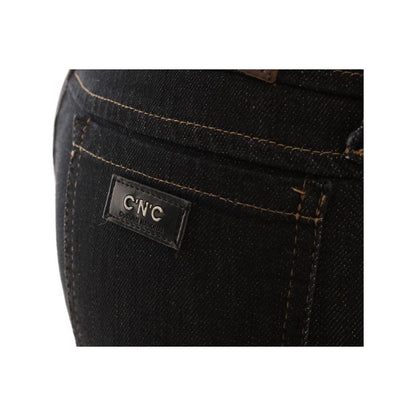 Costume National Blue Cotton Stretch Slim Fit Jeans