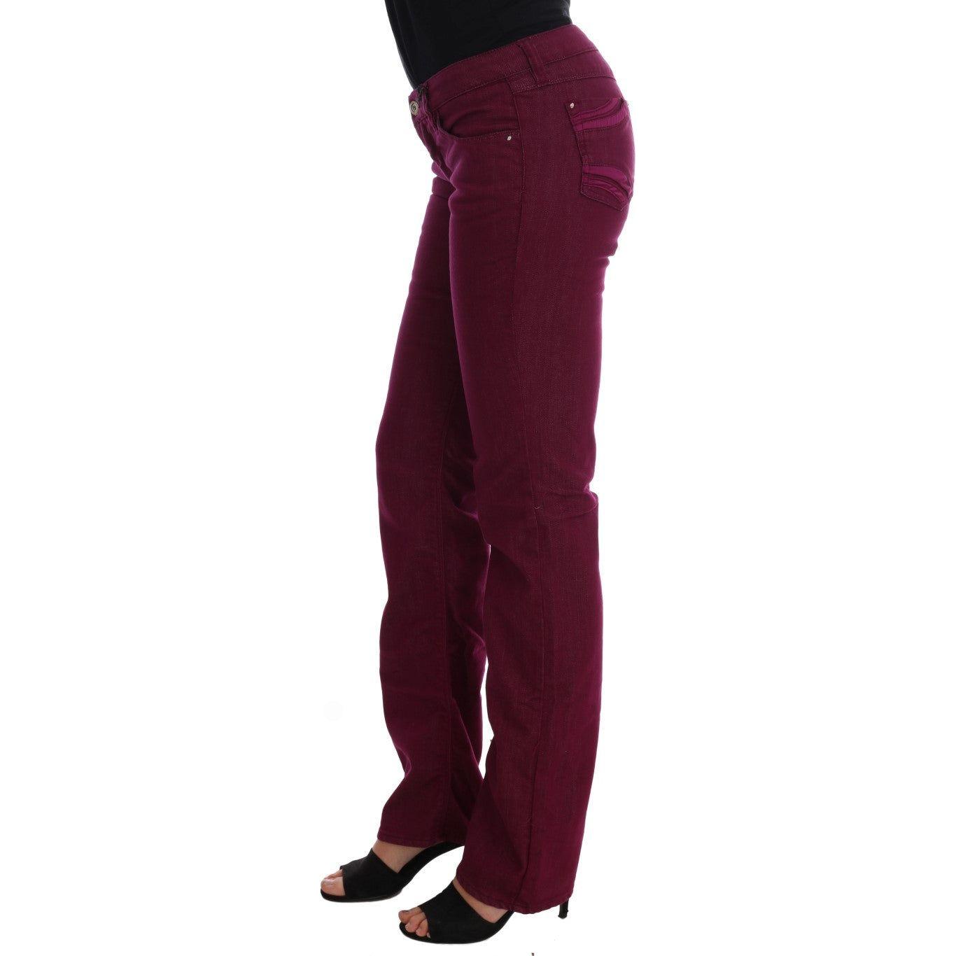 Costume National Red Wash Cotton Stretch Denim Jeans