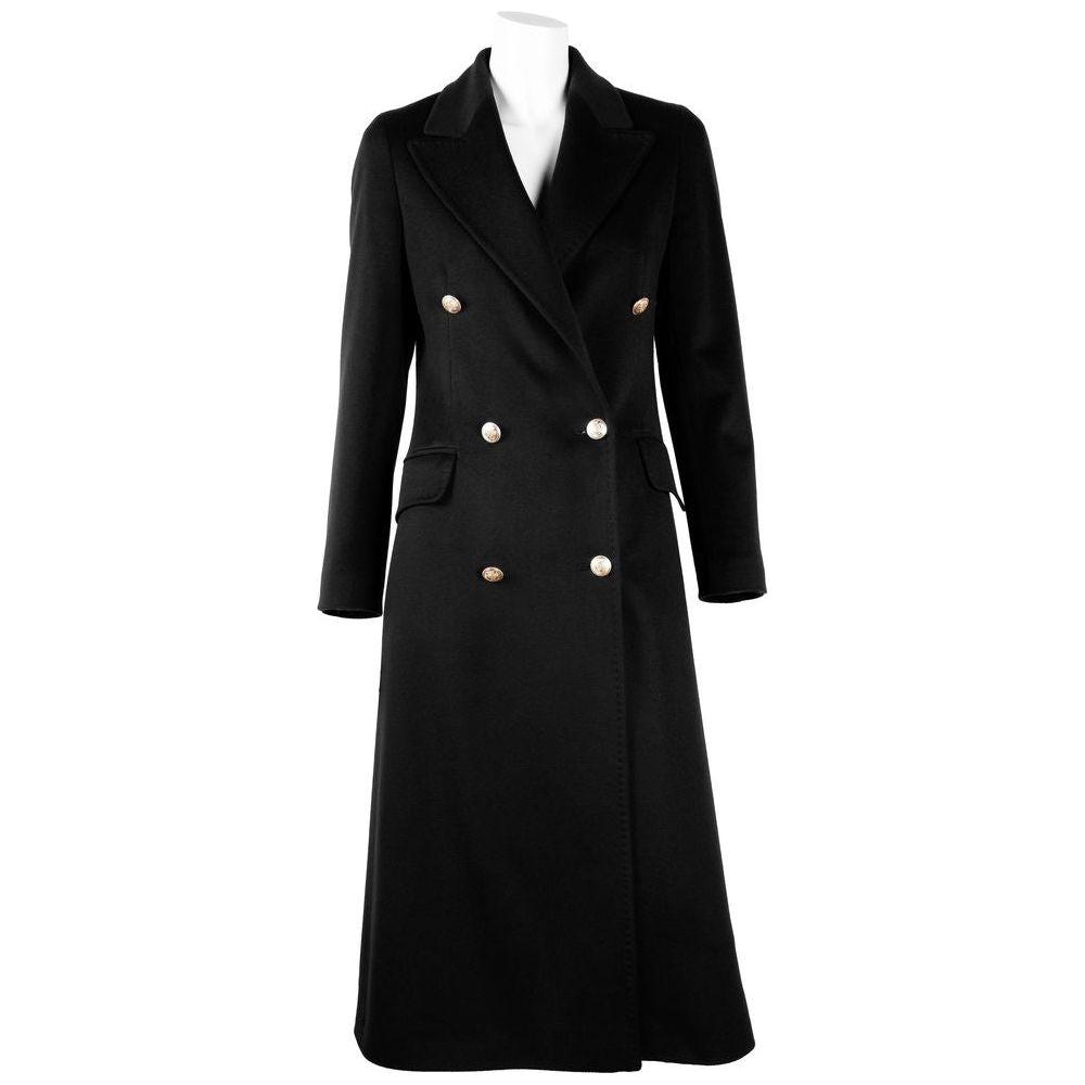 Made in Italy Black Cashmere Jackets & Coat Made in Italy