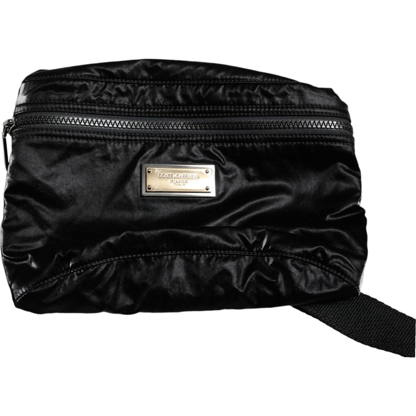 Dolce & Gabbana Black Nylon Fabric Belt Waist Fanny Pack Bag Dolce & Gabbana