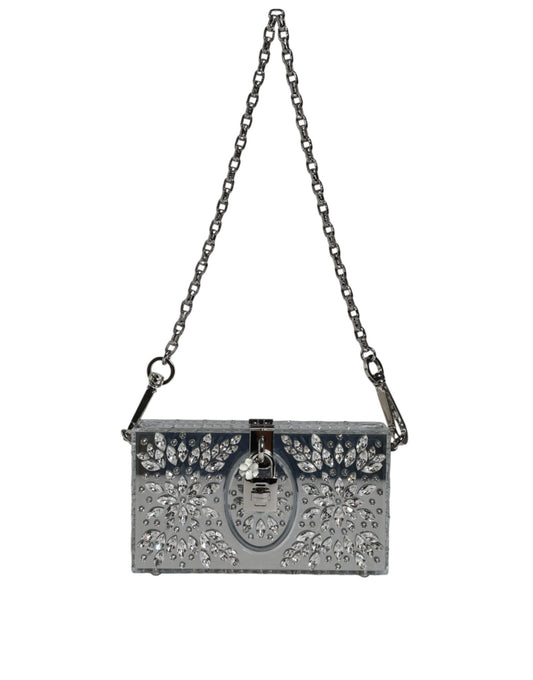 Dolce & Gabbana Silver Plexiglass Clutch Mini Evening Purse Bag Dolce & Gabbana