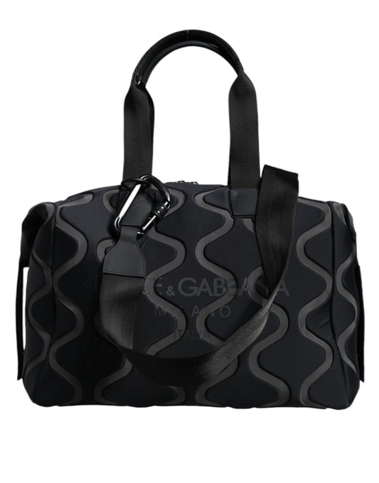 Dolce & Gabbana Black Neoprene Logo Sport Gym Duffel Shoulder Bag Dolce & Gabbana