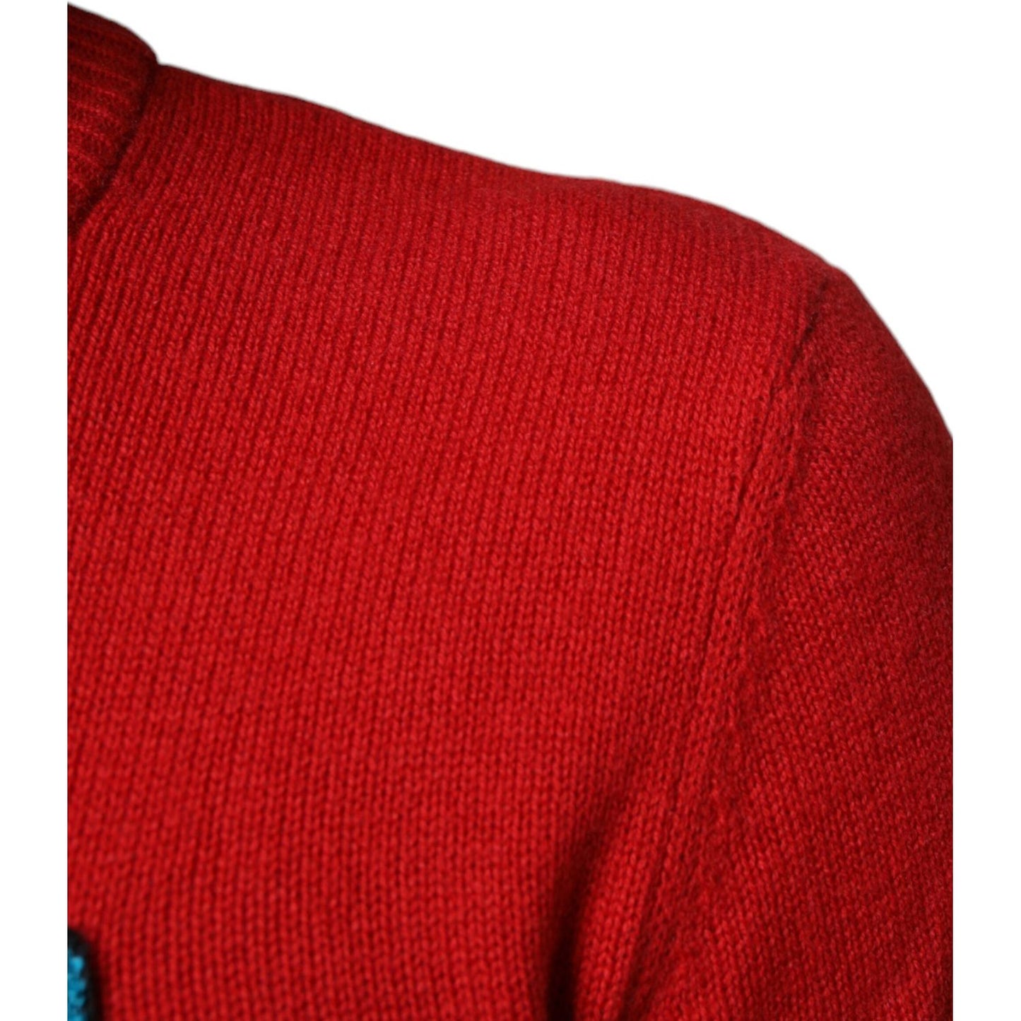 Dolce & Gabbana Red I'm The King Wool Crew Neck Sweatshirt Sweater Dolce & Gabbana