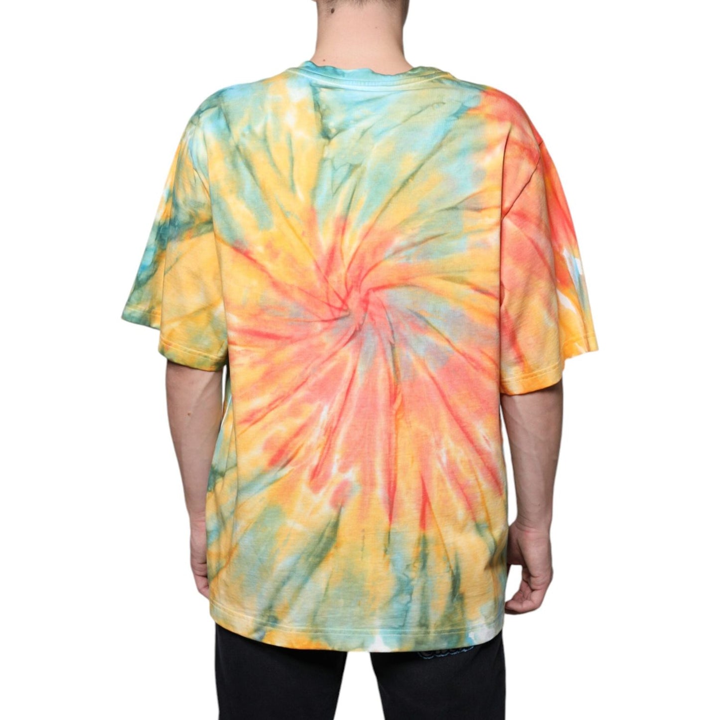 Dolce & Gabbana Multicolor Tie-Dye Logo Cotton T-shirt Dolce & Gabbana