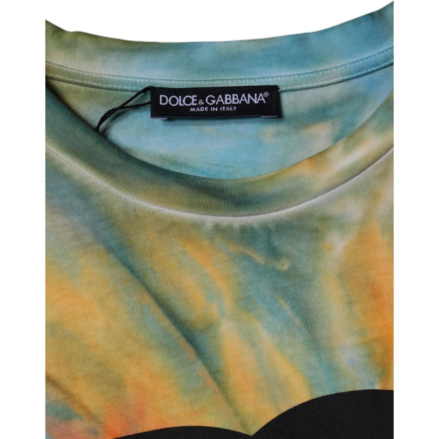 Dolce & Gabbana Multicolor Tie-Dye Logo Cotton T-shirt Dolce & Gabbana