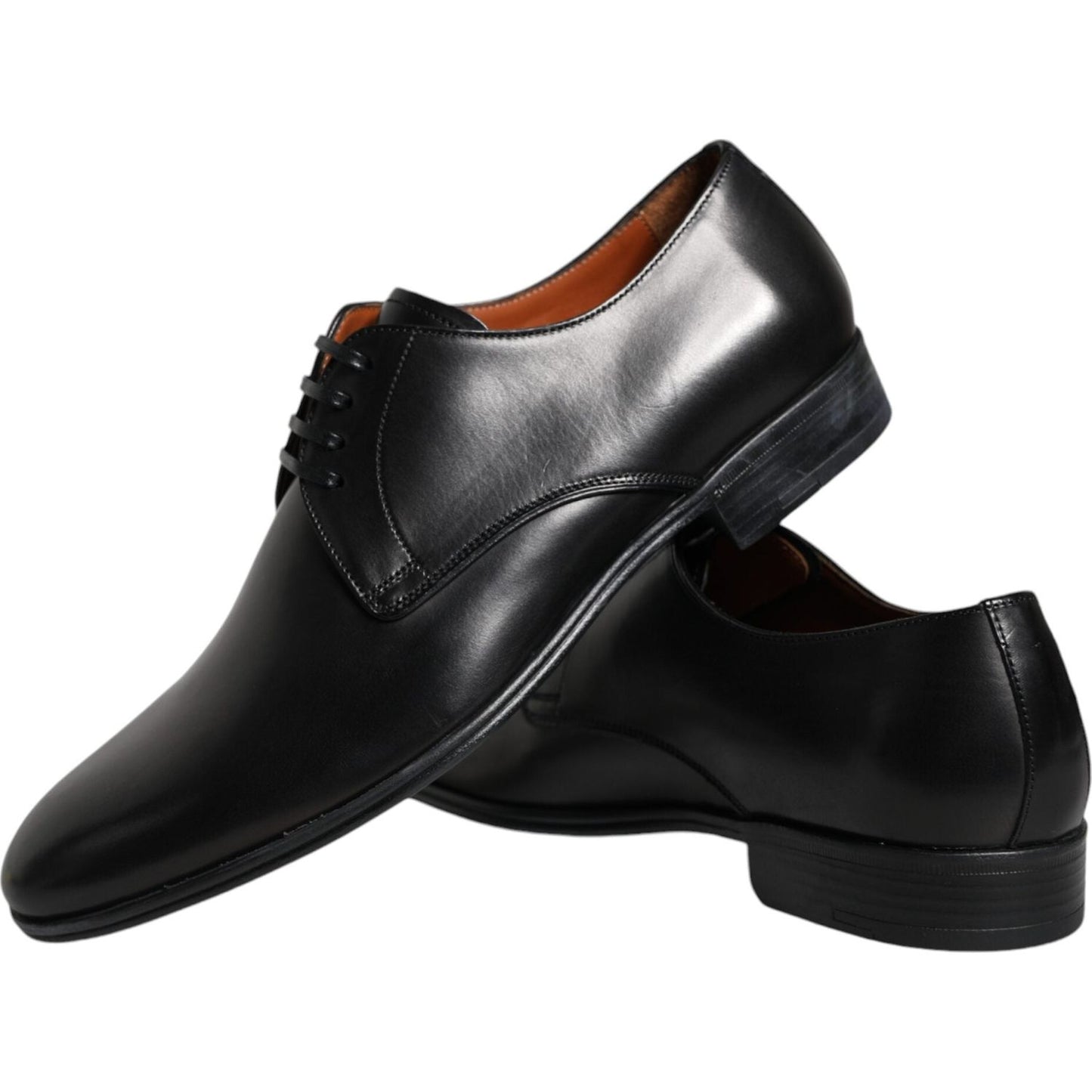 Dolce & Gabbana Black Leather Derby Formal Dress Shoes Dolce & Gabbana