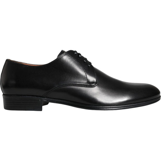 Dolce & Gabbana Black Leather Derby Formal Dress Shoes Dolce & Gabbana