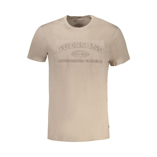 Guess Jeans Beige Cotton T-Shirt Guess Jeans